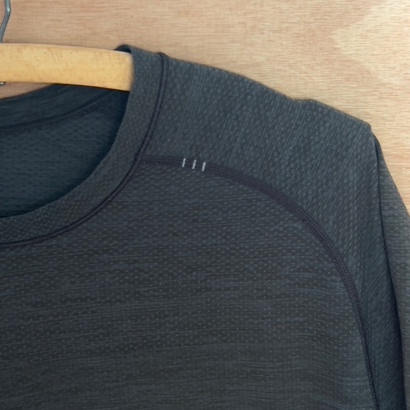 Lululemon Metal Vent Short Sleeve Crewneck Shirt L Get Outside Get Sweaty Gray - Picture 2 of 6